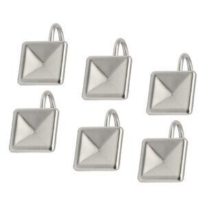 Satin Nickel Shower Curtain Hooks New Set of 12 Decorative Hooks
